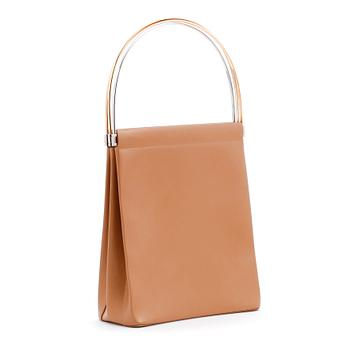 358. CARTIER, a beige leather handbag, "Cage".