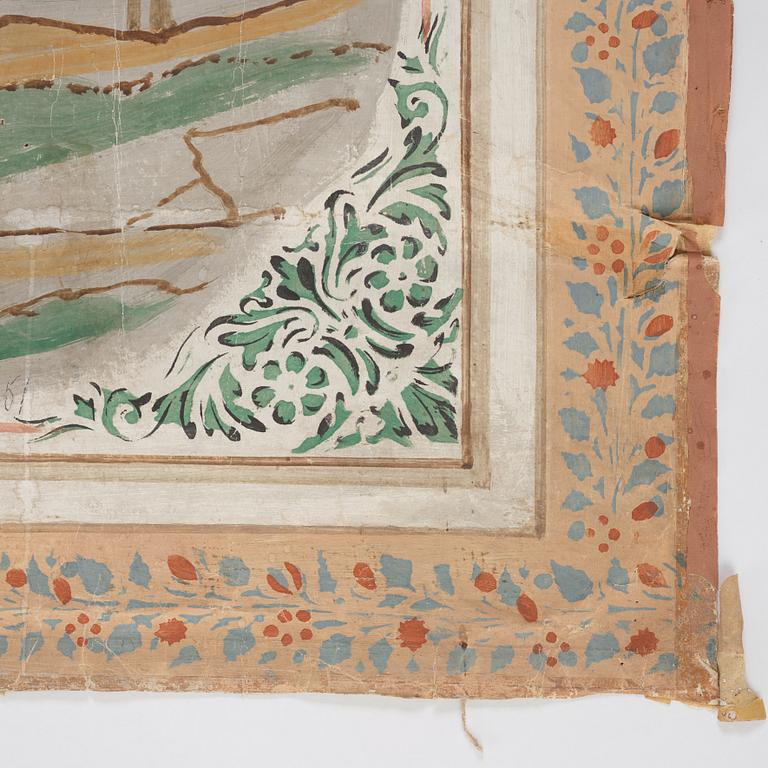 A wall panel, 19th Century.