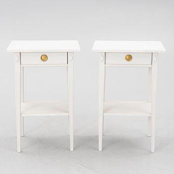 Bedside tables, a pair, Gustavian style, contemporary manufacture.