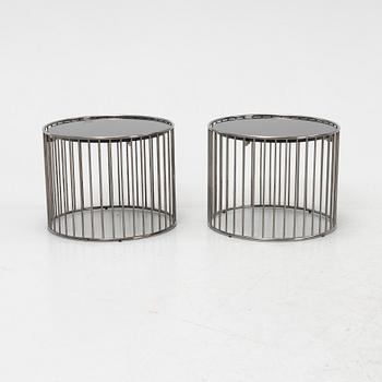 Rodolfo Dordoni, a pair of chrome 'Caulfield' side tables, Minotti, Italy.