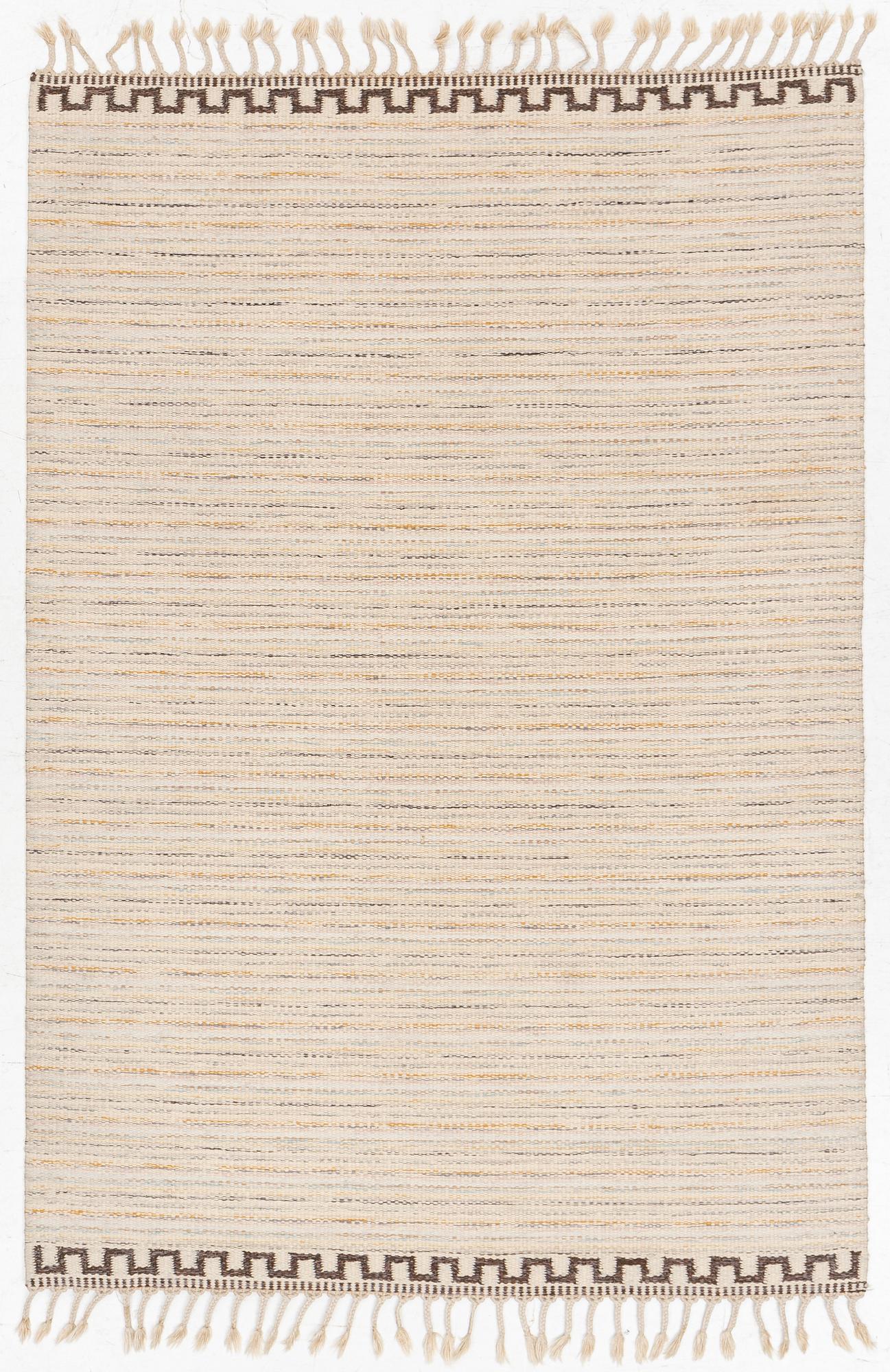 A  flat weave carpet, c. 202 x 137 cm.