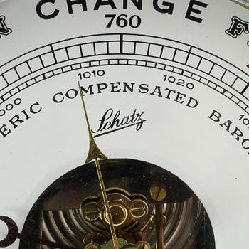 SKEPPSUR samt BAROMETER, mässing, Schatz, 1900-talets andra hälft.