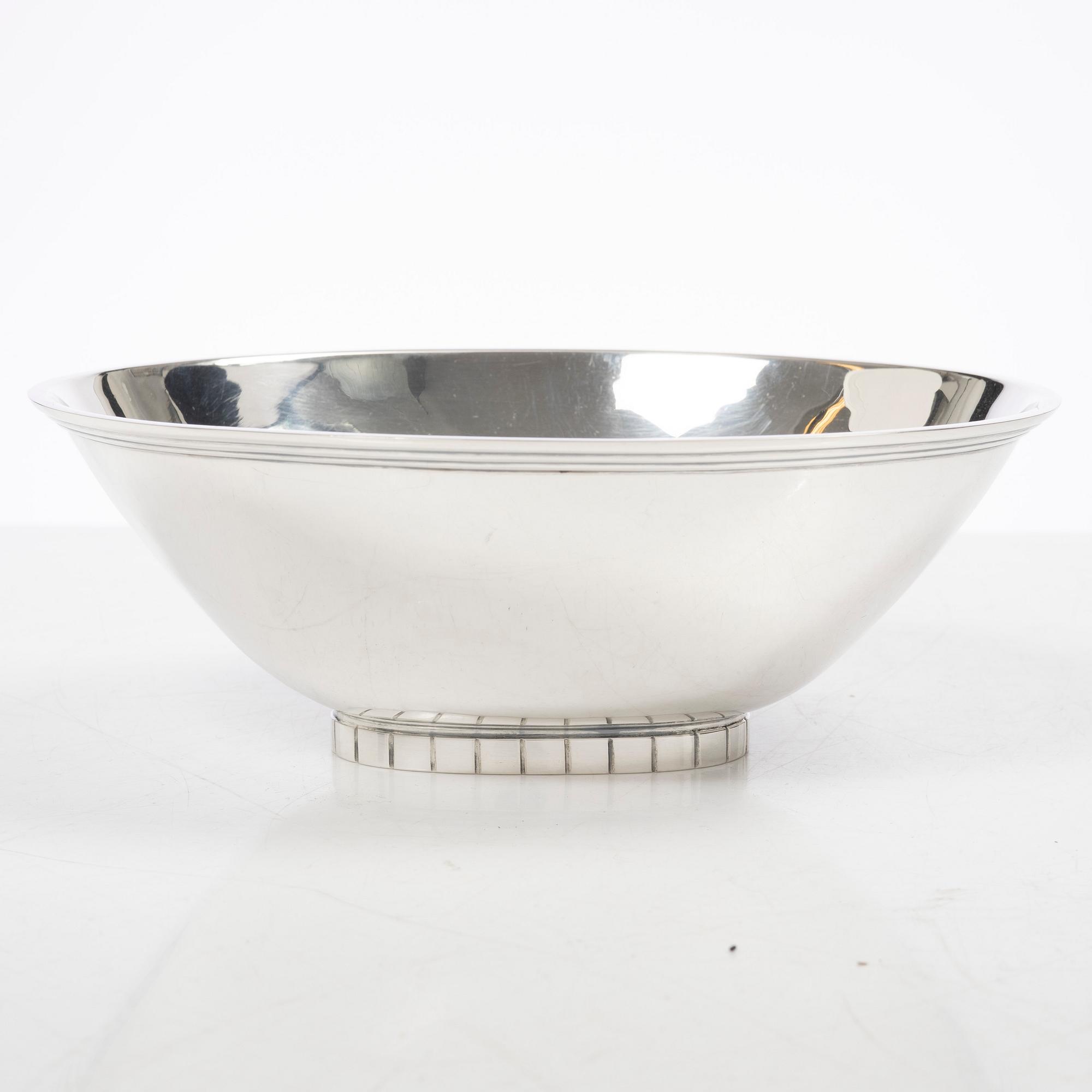 Eric Råström, skål, silver, firma CG Råström, Stockholm 1964.