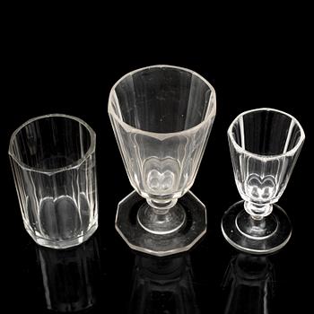 25 glasses, first half of the 20th century.