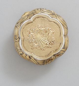 A Swedish 18th century silver-gilt snuff-box, makers mark of Kilian Kelson (Stockholm 1746-1771-).