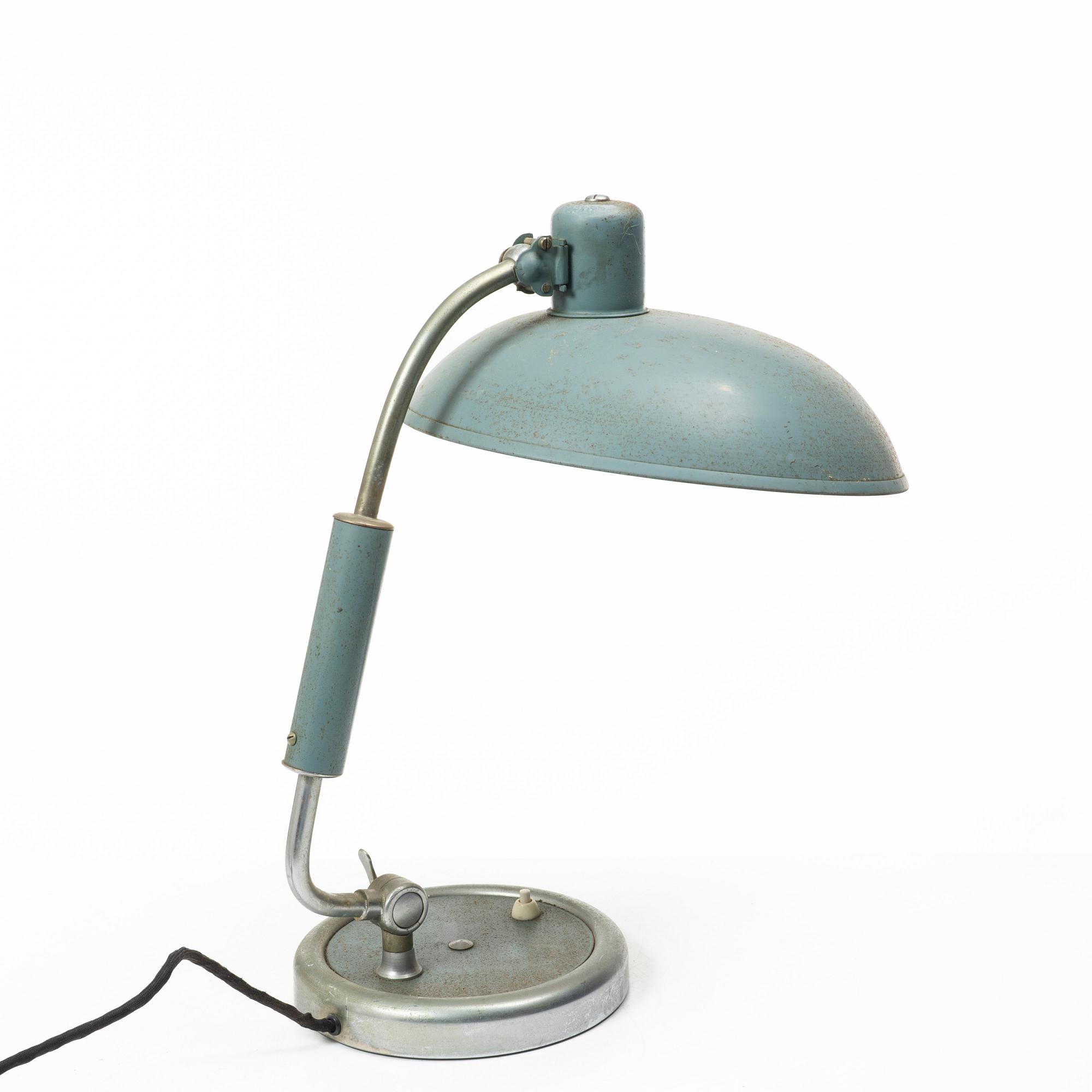 Christian Dell, a functionalist table lamp, model 6632, Kaiser Idell, 1930s.
