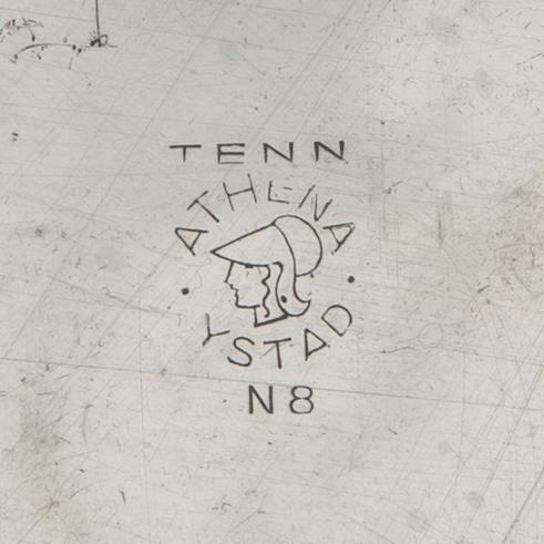 Wiwen Nilsson, dish of pewter, for Tenn Athena Ystad 1939.