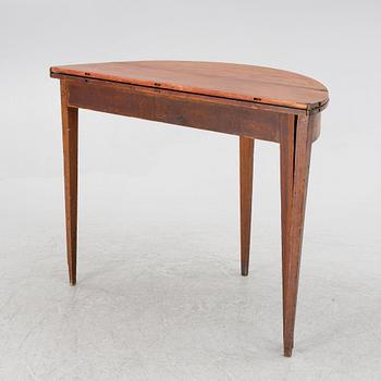 A Gustavian style card table, 19th century.