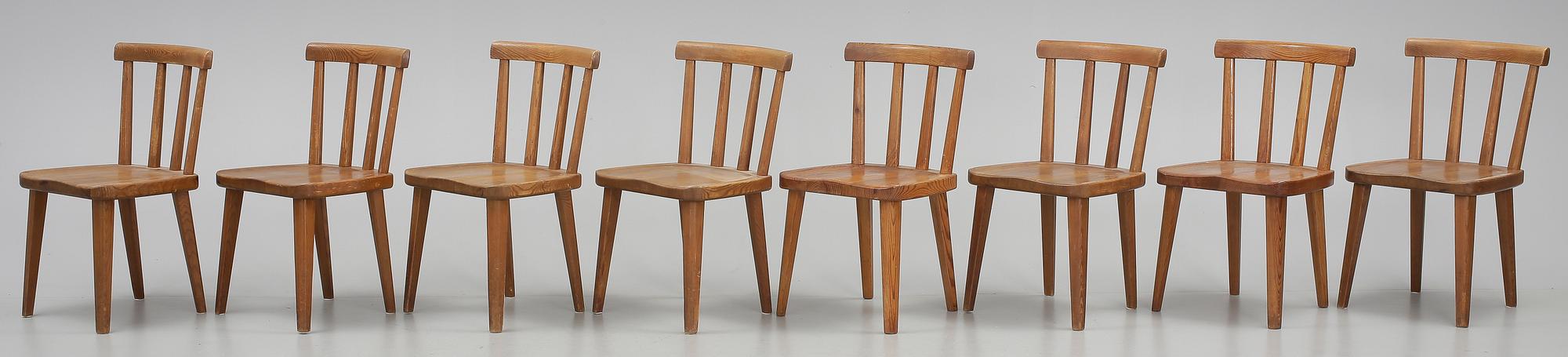 STOLAR, 8 st, "Utö", Axel Einar Hjort, Nordiska Kompaniet, 1930-tal.