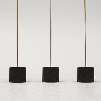 Gigi & Pepe Tanzi, three Italian floor lights, Dalca, 1970's.