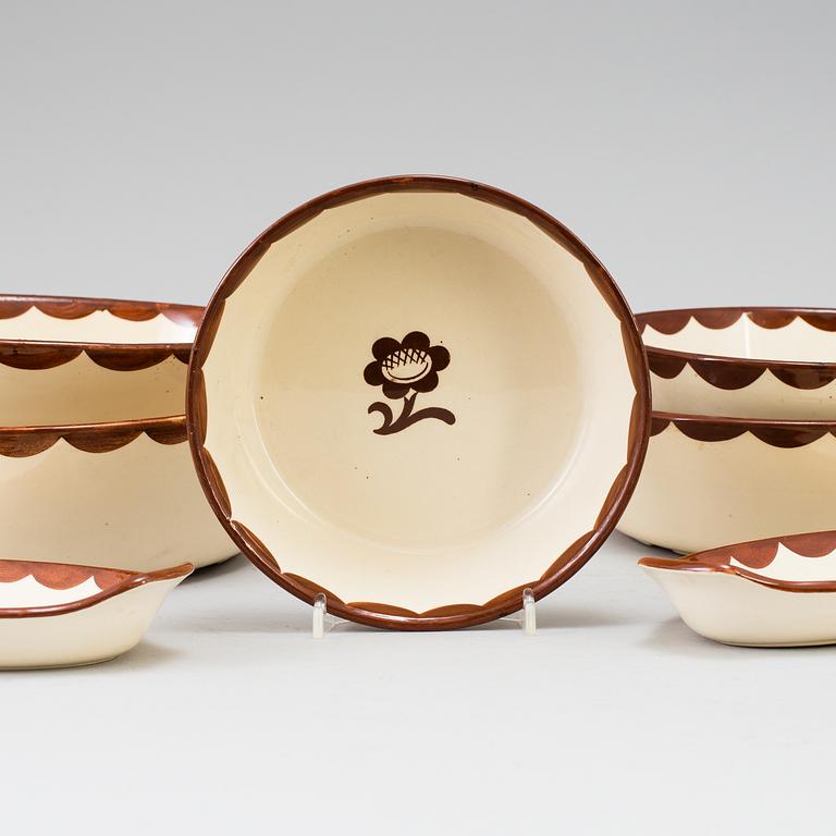 WILHELM KÅGE, 8 st ugnsformar, "Pyro", Gustavsberg. I produktion 1930-1955.