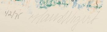 Hans Wigert, lithograph signed dated and numbered 1/2 75.