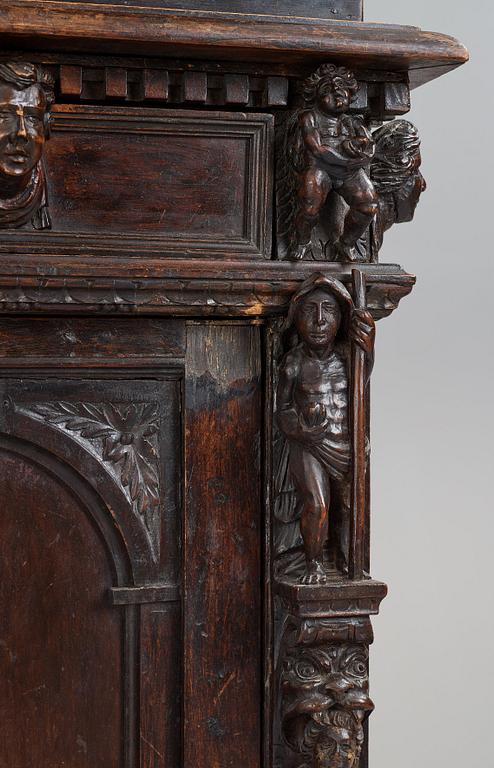 A Renaissance-style cupboard, 1800's, with older parts.