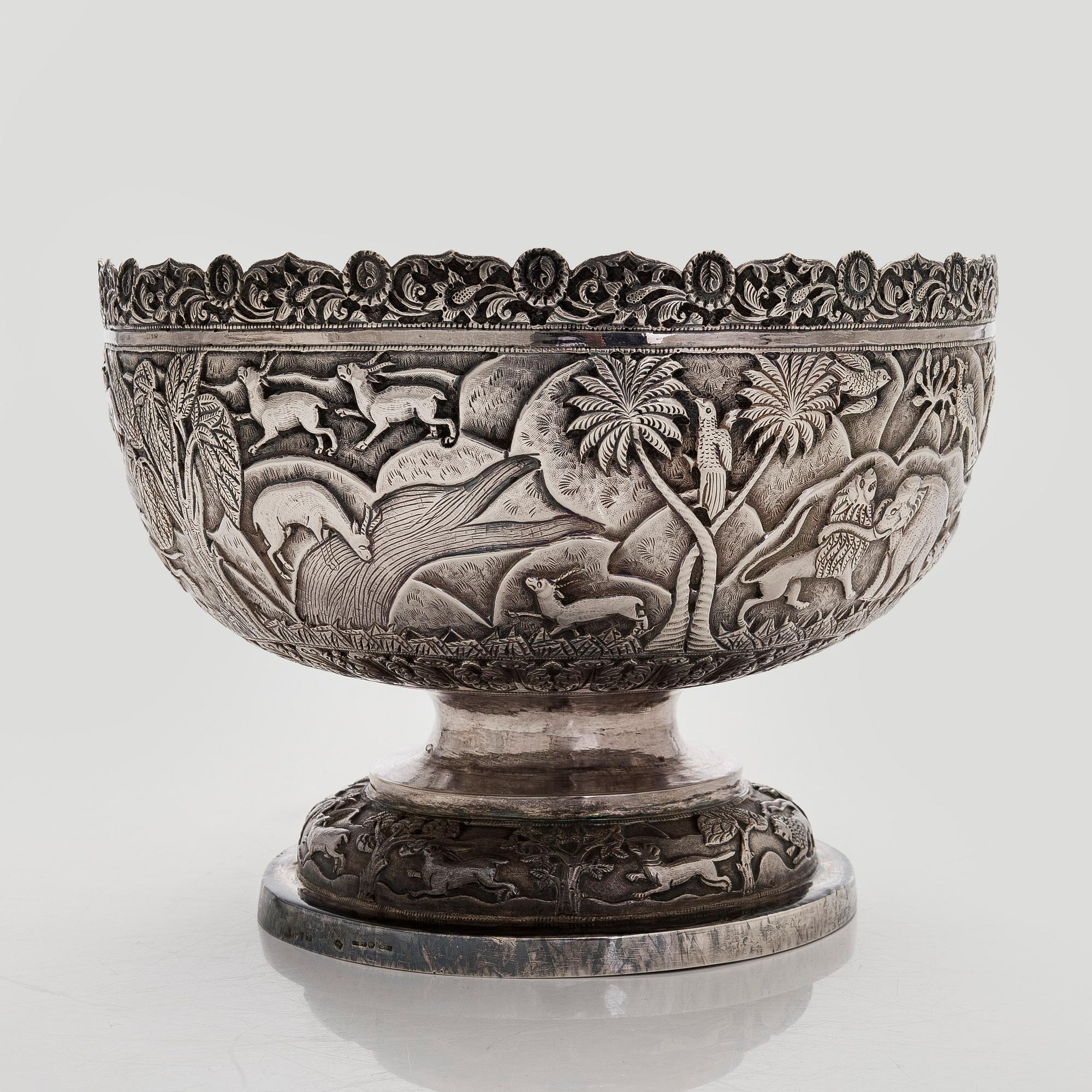 A silver bowl, Cambodia.
