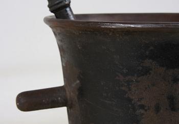 APOTEKSMORTEL med STÖT, järn, 1800-tal.