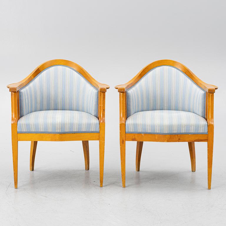 A pair of armchairs, Nordiska Kompaniet, first half of the 20th century.