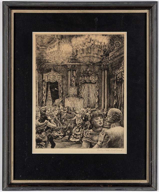 BERTIL BULL HEDLUND, etchings, 10, signed.