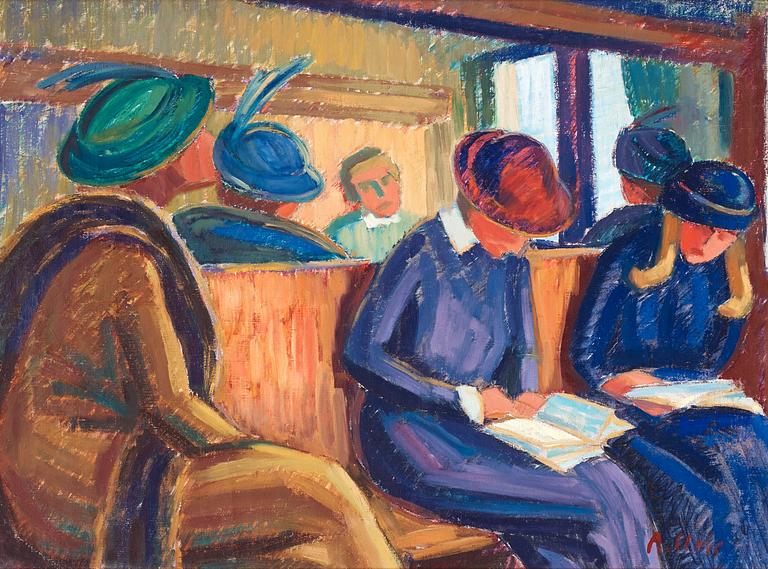 Agnes Cleve, Train compartment.