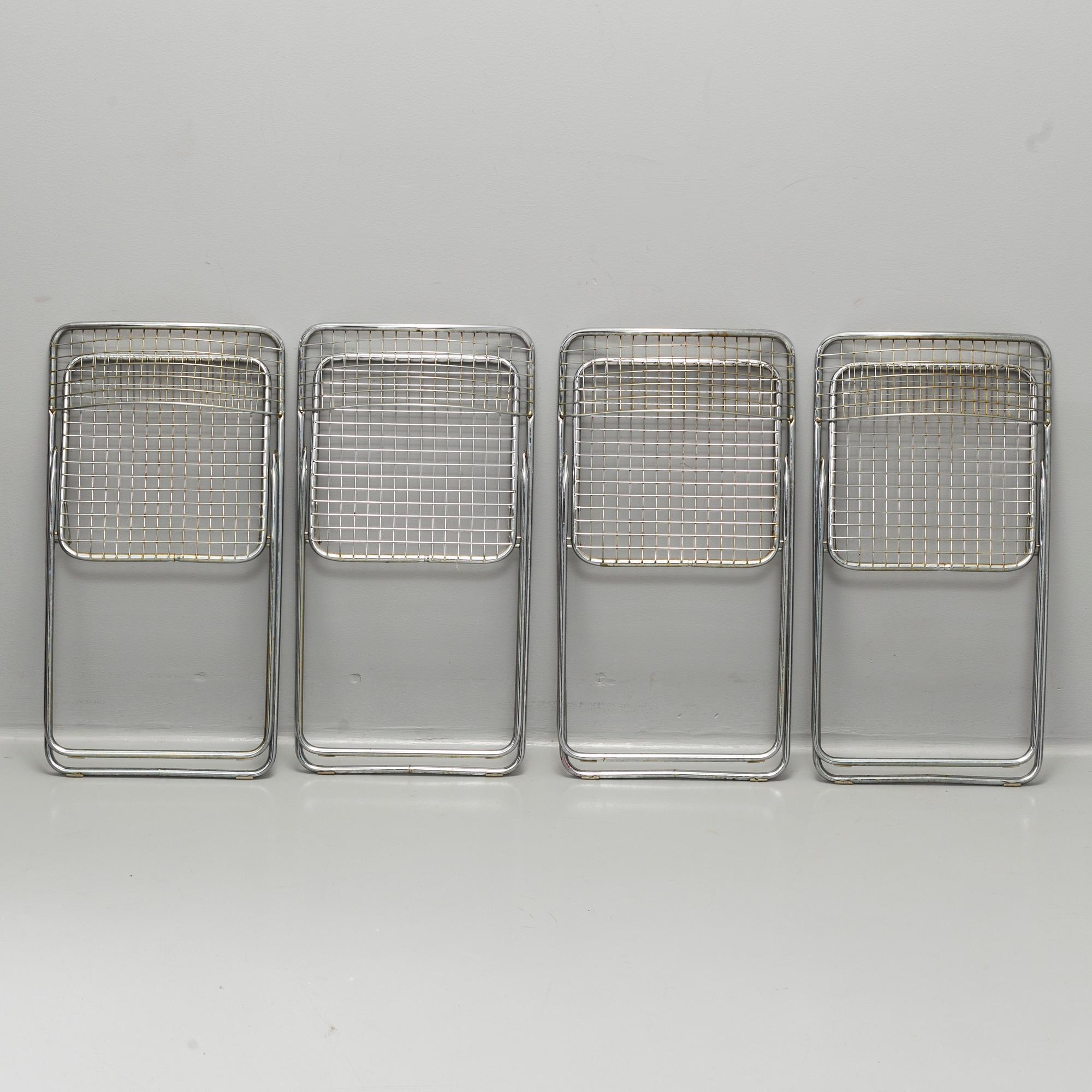 NILS GAMMELGAARD, five 'Ted Net' metal folding chairs from IKEA, 1970's/80's.