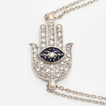 Armband, 18K guld med diamanter och safirer, "Fatimas hand".