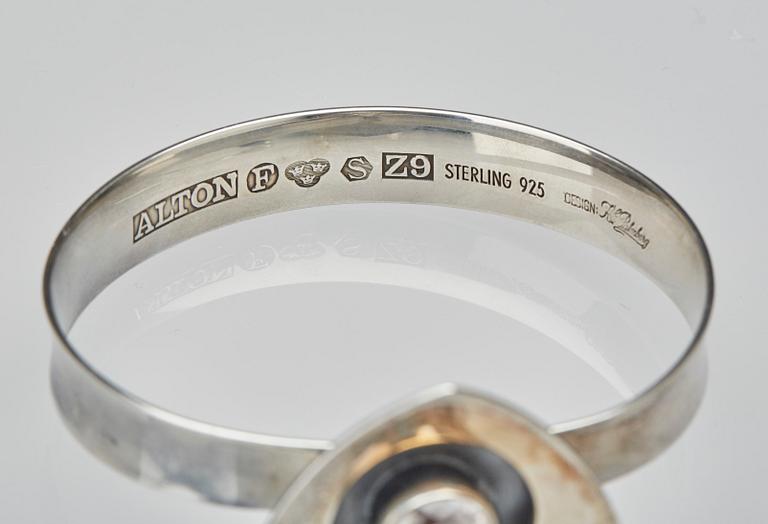 GARNITYR, 2 delar, Sterlingsilver, Ke Palmberg, Altona. 1970-tal. Tot 26-40g.