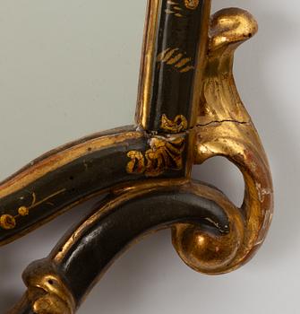 A pair of mirror sconces, Baroque style, 20th century.