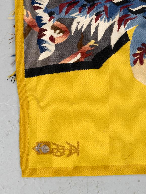 Jean Lurçat, A tapestry, "En Mansour", tapestry weave, ca 128 x 81 cm, signed Lurçat.