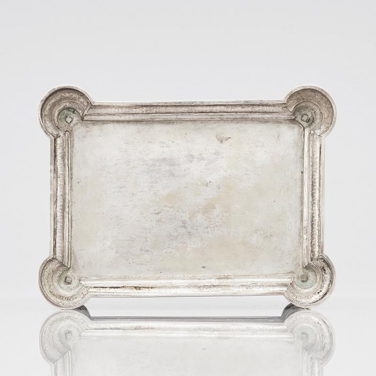 A German mid- 19th century silver jewelry box, mark of Brahmfeld & Gutruf, Hamburg.