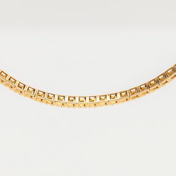 An 18K brilliant-cut diamond rivieré necklace. Corvino, Italy.