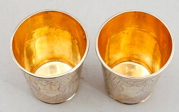 BÄGARE, 1 par, silver, Turkiet. Vikt ca 94 g.