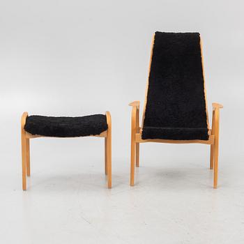 Yngve Ekström, a 'Lamino' easy chair with a foot stool, Swedese.