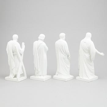 Four parian figurines, Bing & Gröndahl and Royal Copenhagen.