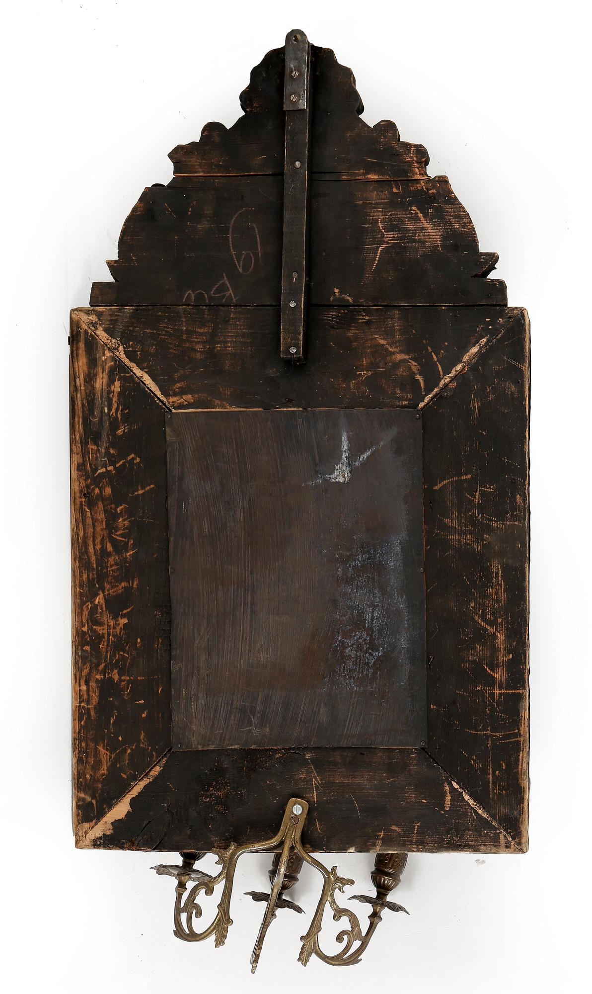 SPEGELLAMPETTER, ett par, barockstil, 1800-talets slut.