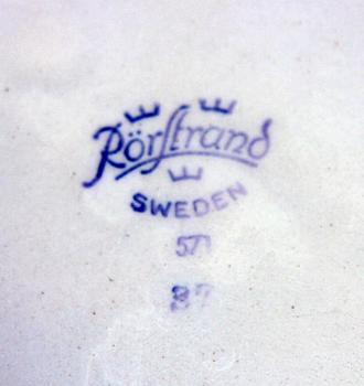 YTTERFODER, 7 st, flintgods, rokokostil, Rörstrand.