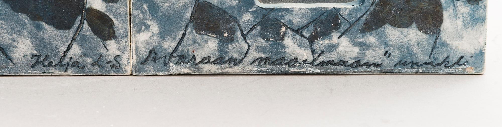 HELJÄ LIUKKO-SUNDSTRÖM, a unique relief signed, Heljä Liukko-Sundström 2015.