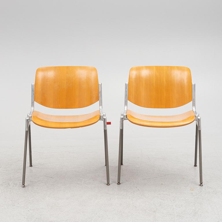 Giancarlo Piretti, four chairs, Castelli, Italy.