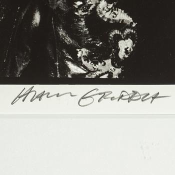 HANS GEDDA, gelatin silver print signed Hans Gedda. Also numbered 8/10 and dated 2008 on verso.