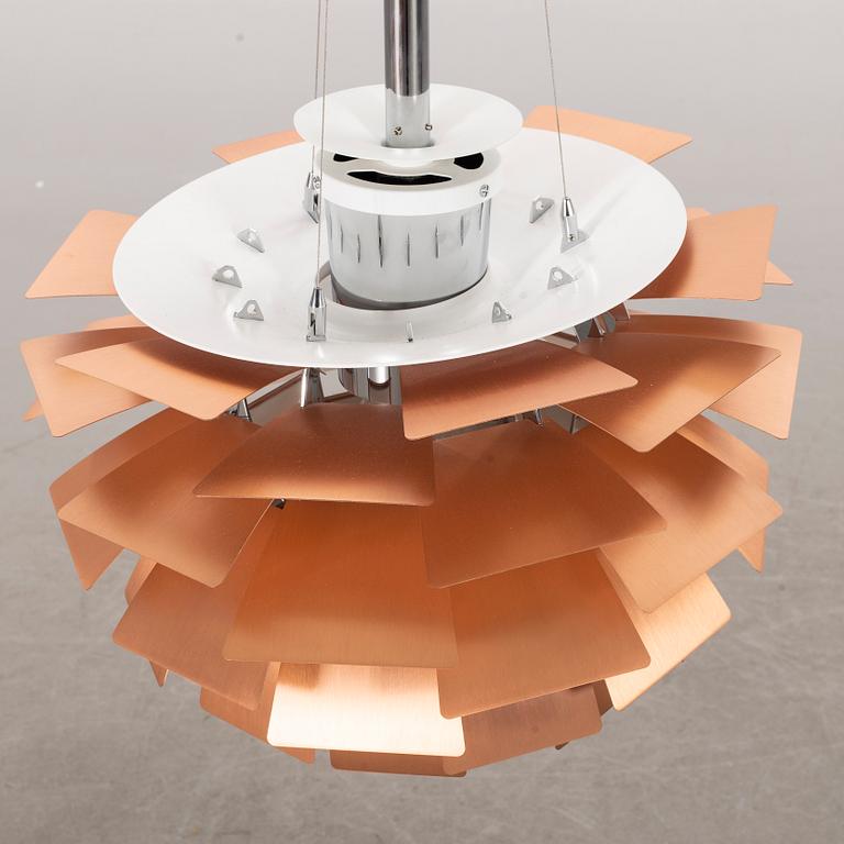 A Poul Henningsen copper ceiling lamp 'PH-Kotte /PH Artichoke 48' for Louis Poulsen, Denmark.