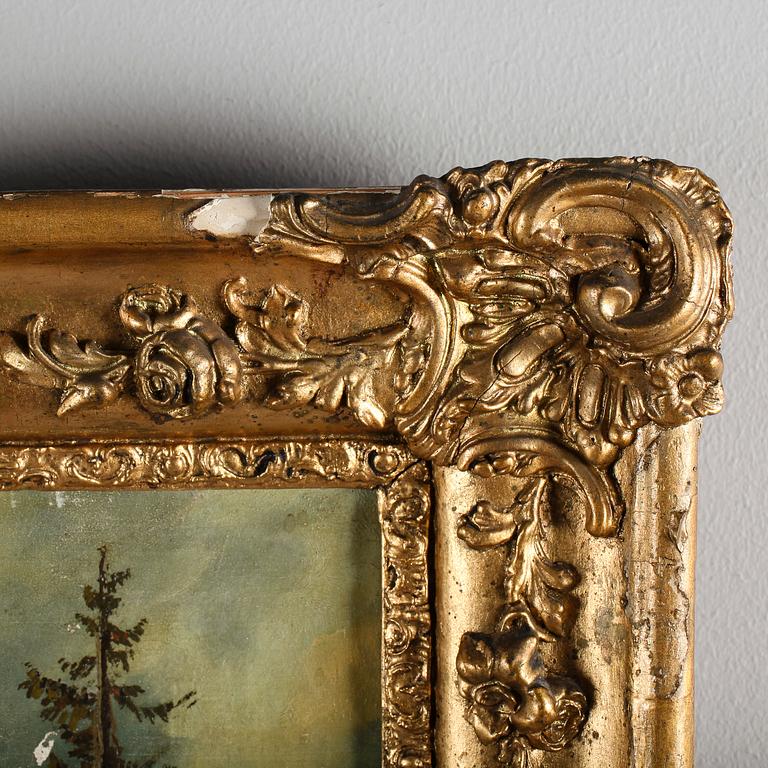 OIDENTIFIERAD KONSTNÄR, olja på duk, signerad JE Ericson, 1800-talets andra hälft.