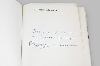 KUNGLIGT DOKUMENT SAMT 3 BÖCKER MED KUNGLIGA AUTOGRAFER, bla Oscar II av Sverige.