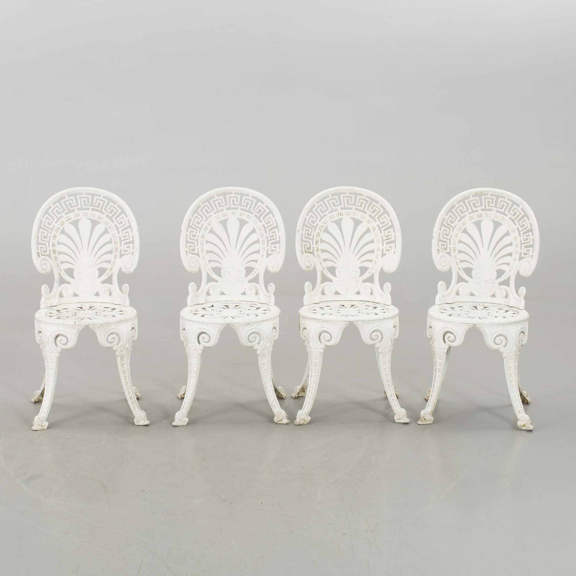 TRÄDGÅRDSMÖBLER, BORD samt FYRA STOLAR, sekelskiftet 2000.