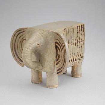 A stoneware figurine 'Elefant' designed by Lisa Larson fro Gustavsberg.