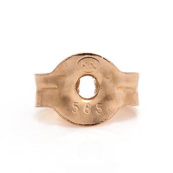 Örhängen, 18K guld med smaragder.