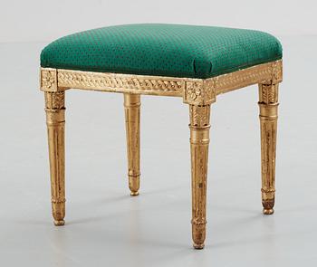 A late Gustavian stool in the manner of E Ståhl.