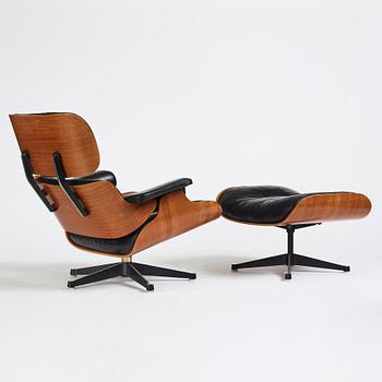 Charles & Ray Eames, "Lounge chair", fåtölj och ottoman, Vitra 1960-70-tal.