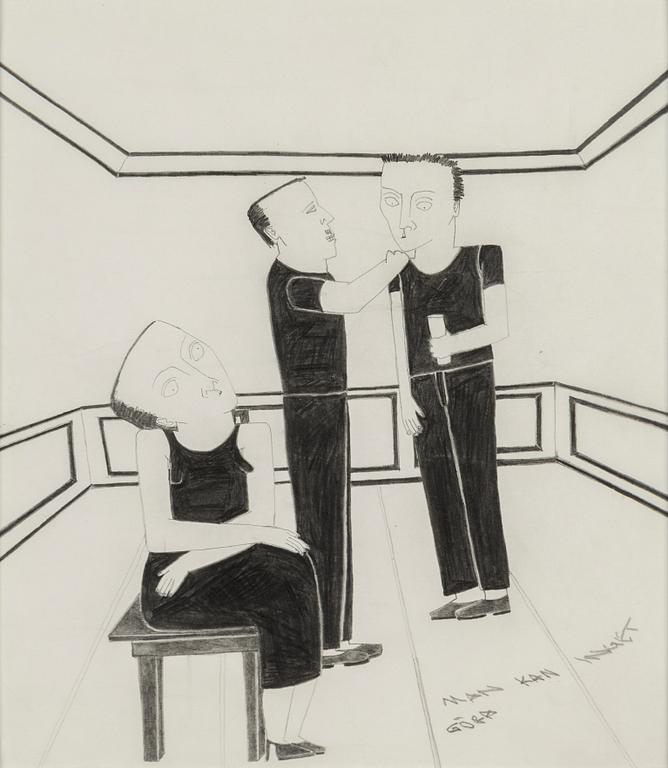 RENATE BAUER, pencil on paper.