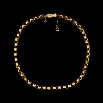 COLLIER, 18k guld, Stockholm, 1839. Vikt ca23g.