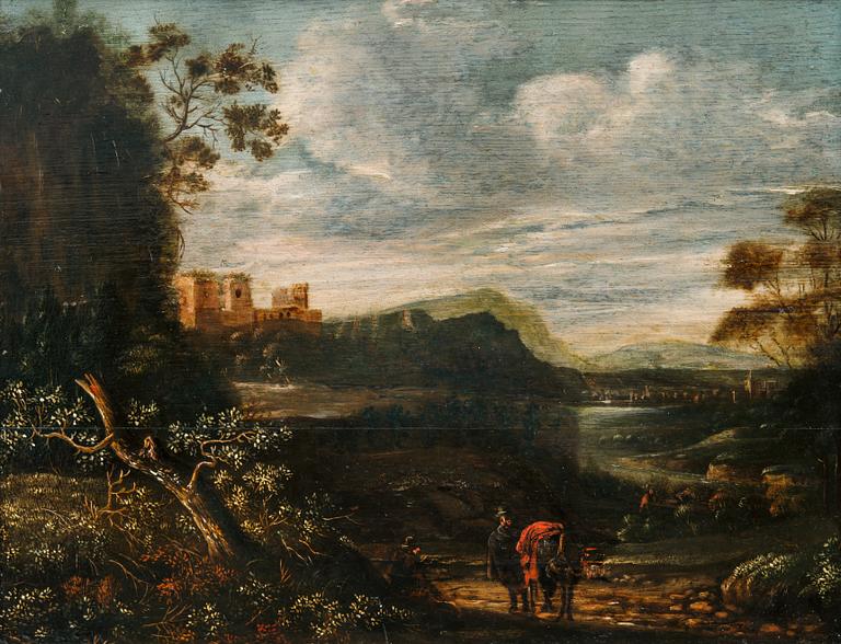 FLEMISH 17TH CENTURY SCHOOL, "FLIGHT TO EGYPT".