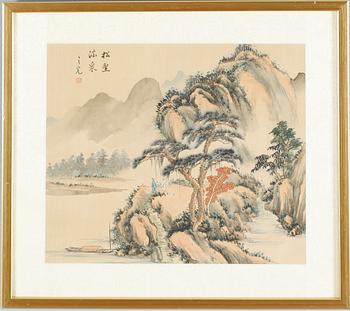 SIDENMÅLNINGAR, 2 st, Kina, 1800-/1900-tal.