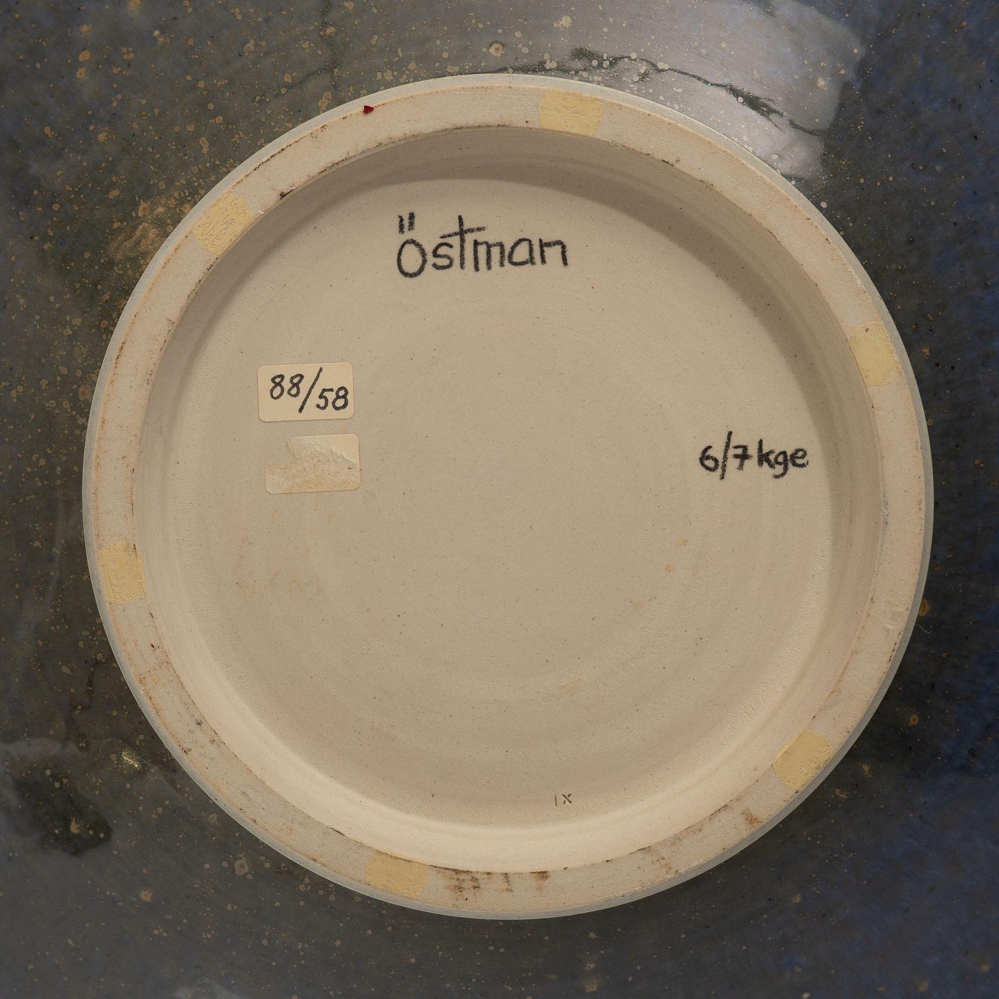 Lasse Östman, skål, stengods.